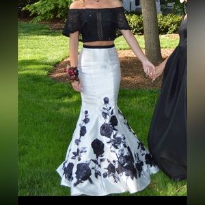 Two piece prom dress